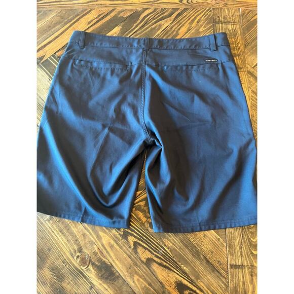 Oakley Chino Shorts Mens 38 Blue Flat Front Golf Performance Stretch Preppy Club - Picture 3 of 8